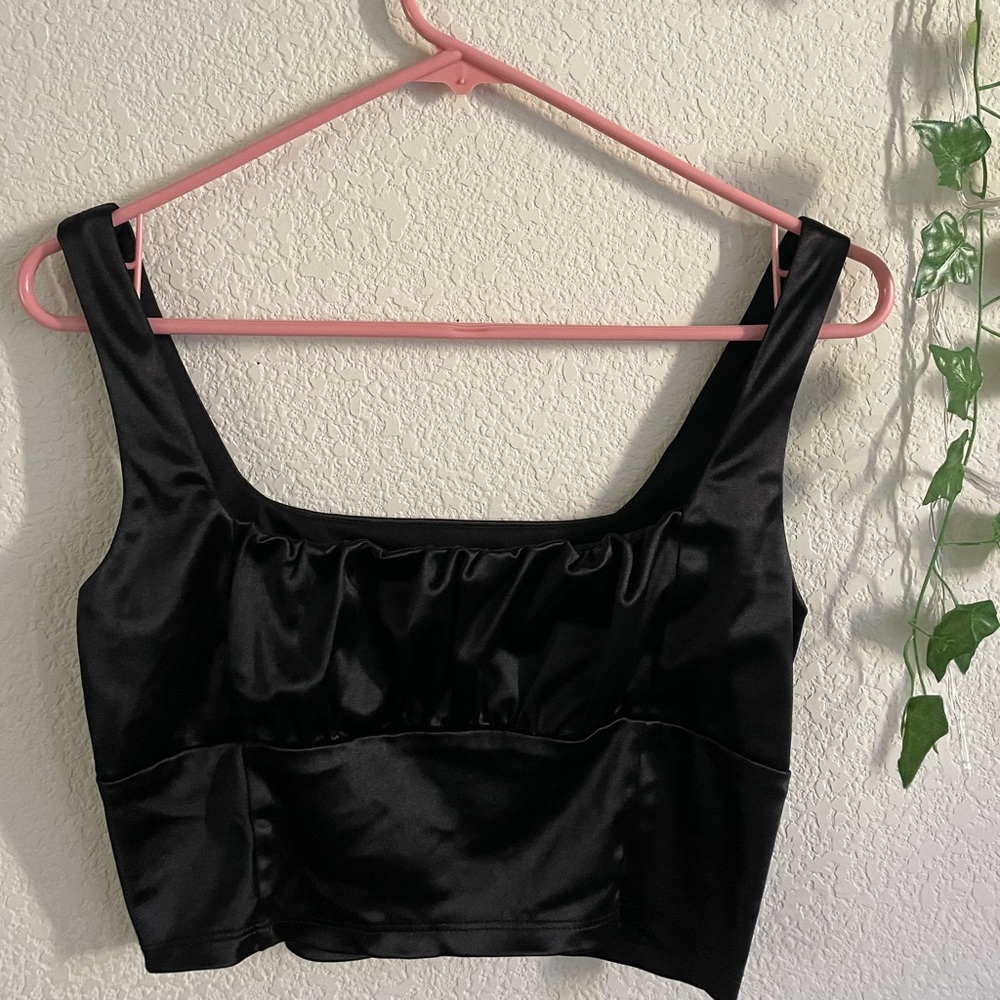 Forever 21 satin crop top